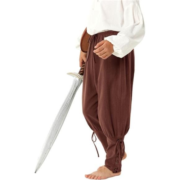 Costumes Boys Kids Medieval Ankle Pants Renaissance Viking Pirate
